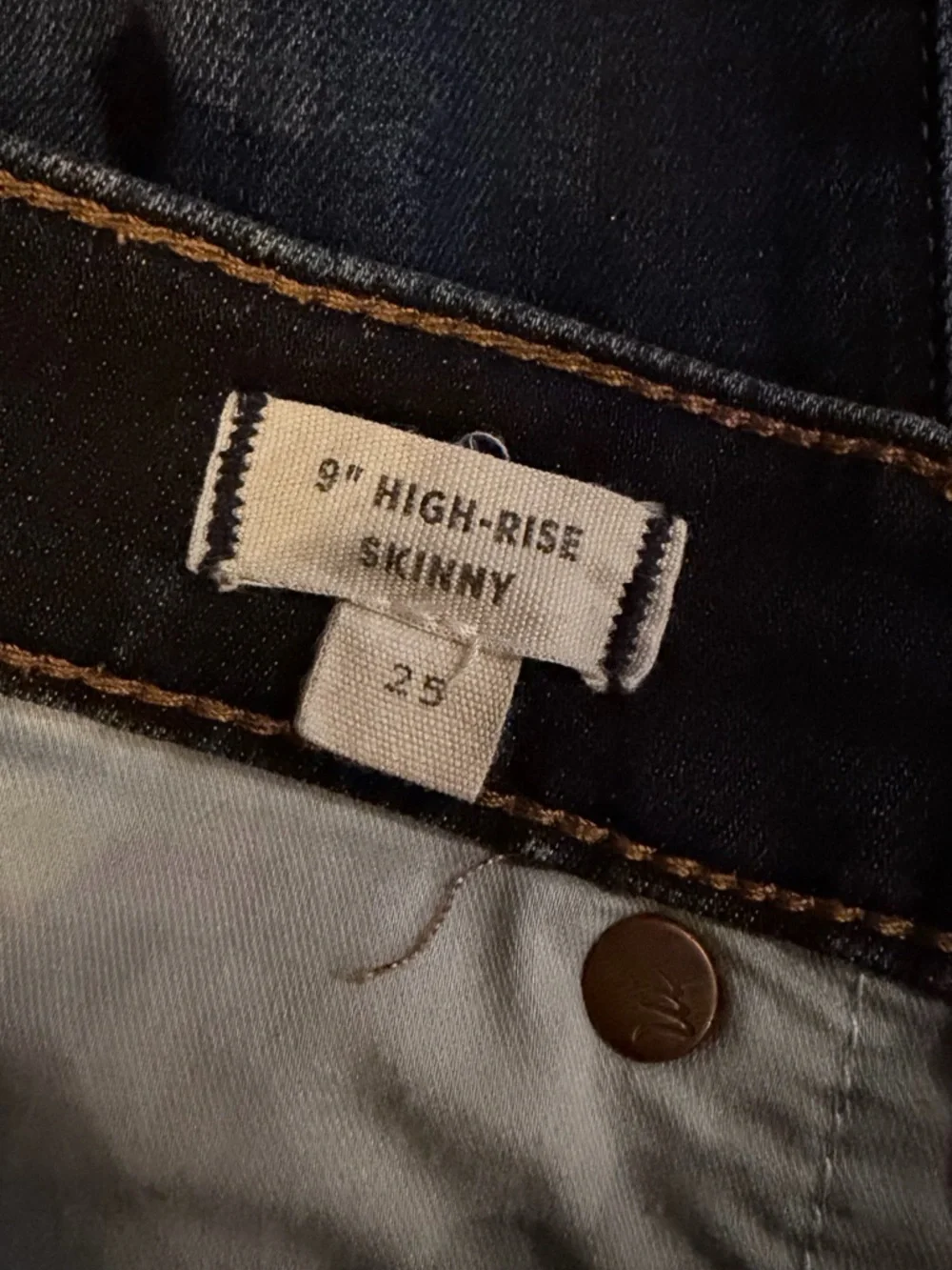 Madewell 9 High Inch Rise Indigo Skinny Jeans - Picture 3 of 6